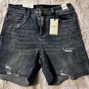 Judy Blue Classic Blue Distressed Jean Shorts